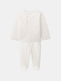 Ensemble haut + pantalon en velours imprimé feuillage Naissance Mixte - 1