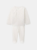 Ensemble haut + pantalon en velours imprimé feuillage Naissance Mixte - 1