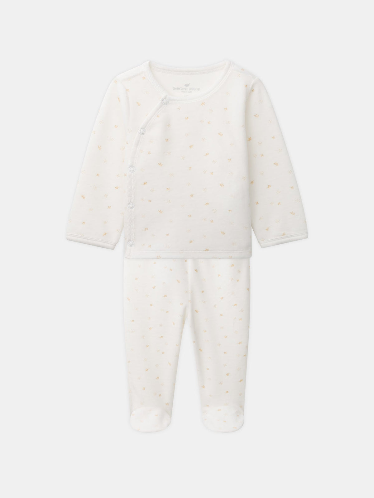 Ensemble haut + pantalon en velours imprimé feuillage Naissance Mixte - 1
