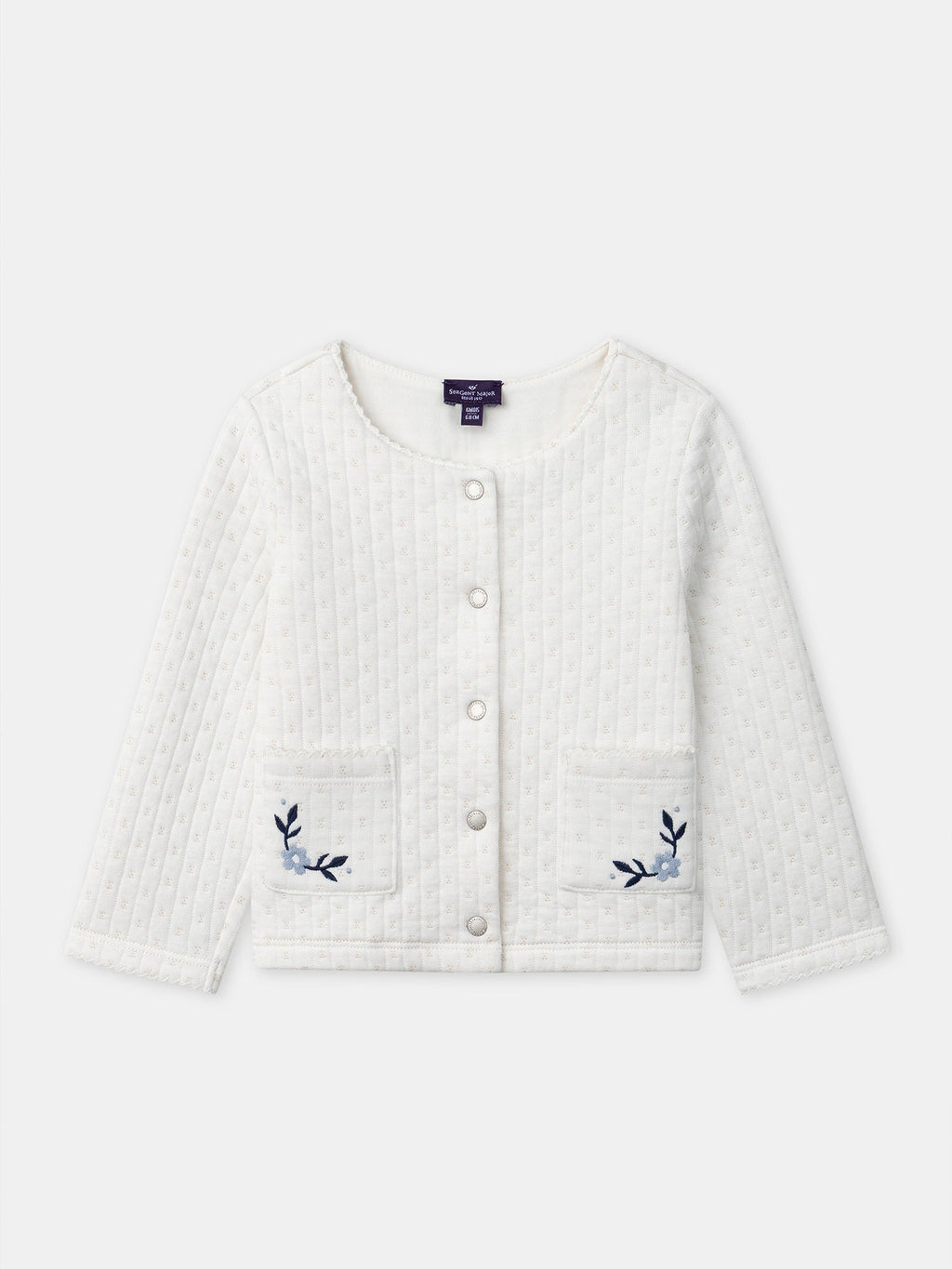 Cardigan écru à broderies fleurs Bébé Fille - 1