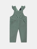 Salopette verte à broderie fleurs Bébé Fille - 1