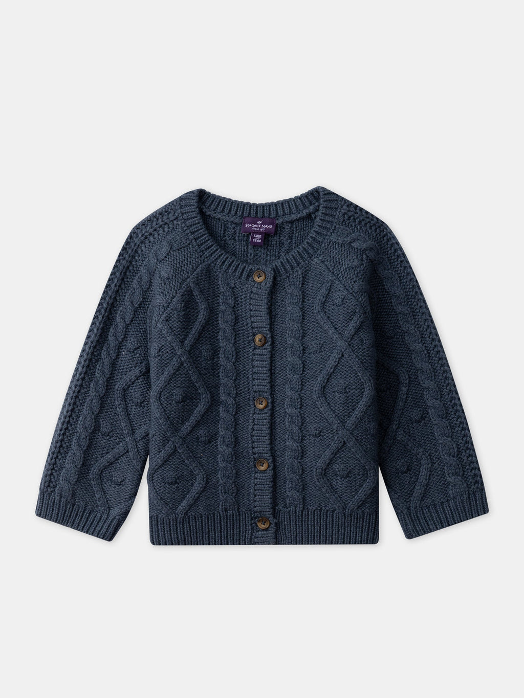 Cardigan bleu paon torsadé Bébé Fille - 1
