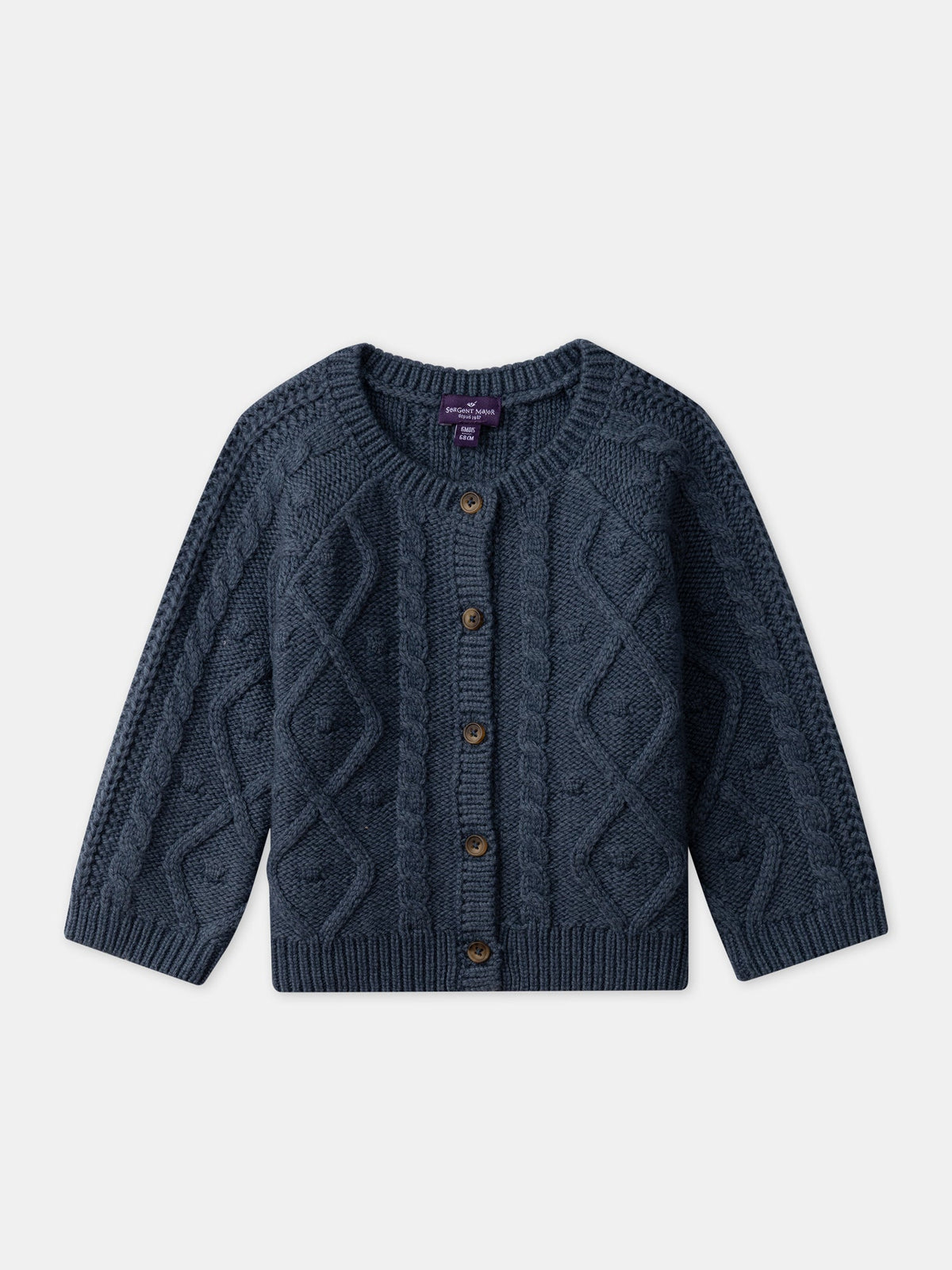 Cardigan bleu paon torsadé Bébé Fille - 1