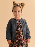 Cardigan bleu paon torsadé Bébé Fille - 2