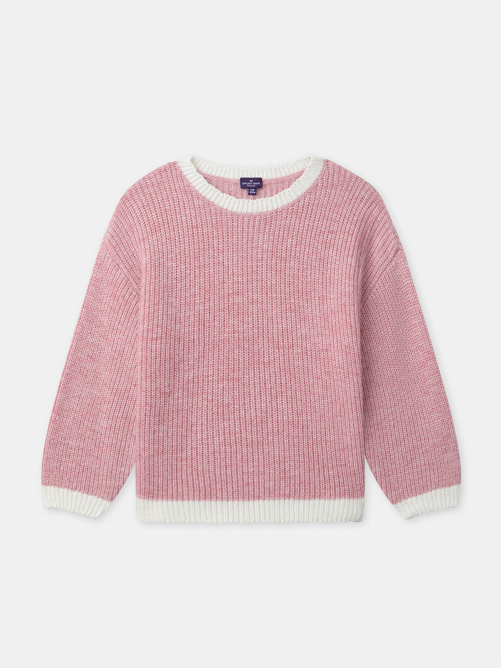 Pull rose en laine mélangée bicolore Fille - 1