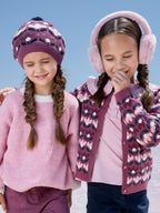 Pull rose en laine mélangée bicolore Fille - 2