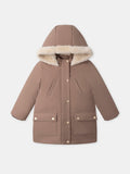 Parka noisette pailletée Fille - 1