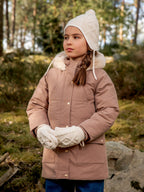 Parka noisette pailletée Fille - 2