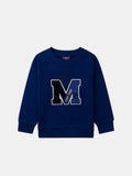 Sweat bleu avec patch "M" Garçon - 1
