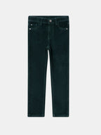 Pantalon vert en velours Garçon - 1
