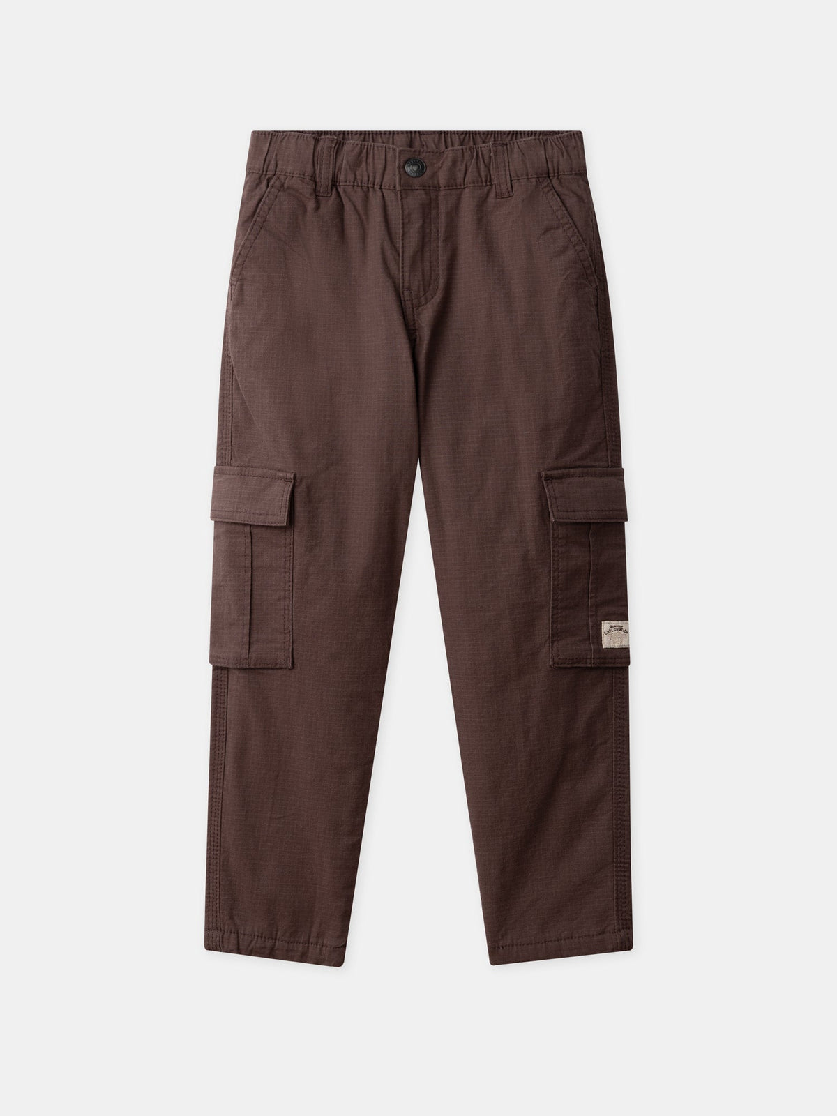 Pantalon brun cargo doublé polaire Garçon - 1