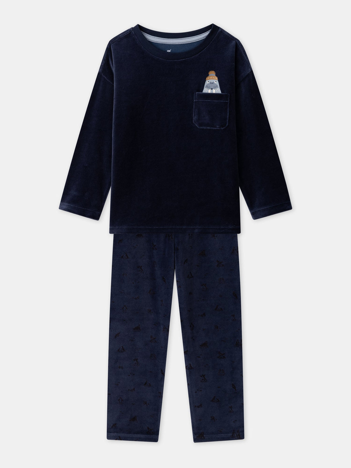 Pyjama bleu marine morse Garçon - 1