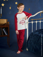 Pyjama Harry Potter bordeaux et écru imprimé "Gryffondor" Garçon - 1