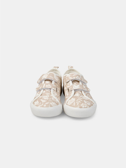 Basket beige imprimé fleuri Fille - 2
