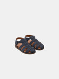 Sandales bleu marine en cuir Garçon - 1