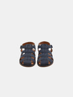 Sandales bleu marine en cuir Garçon - 2